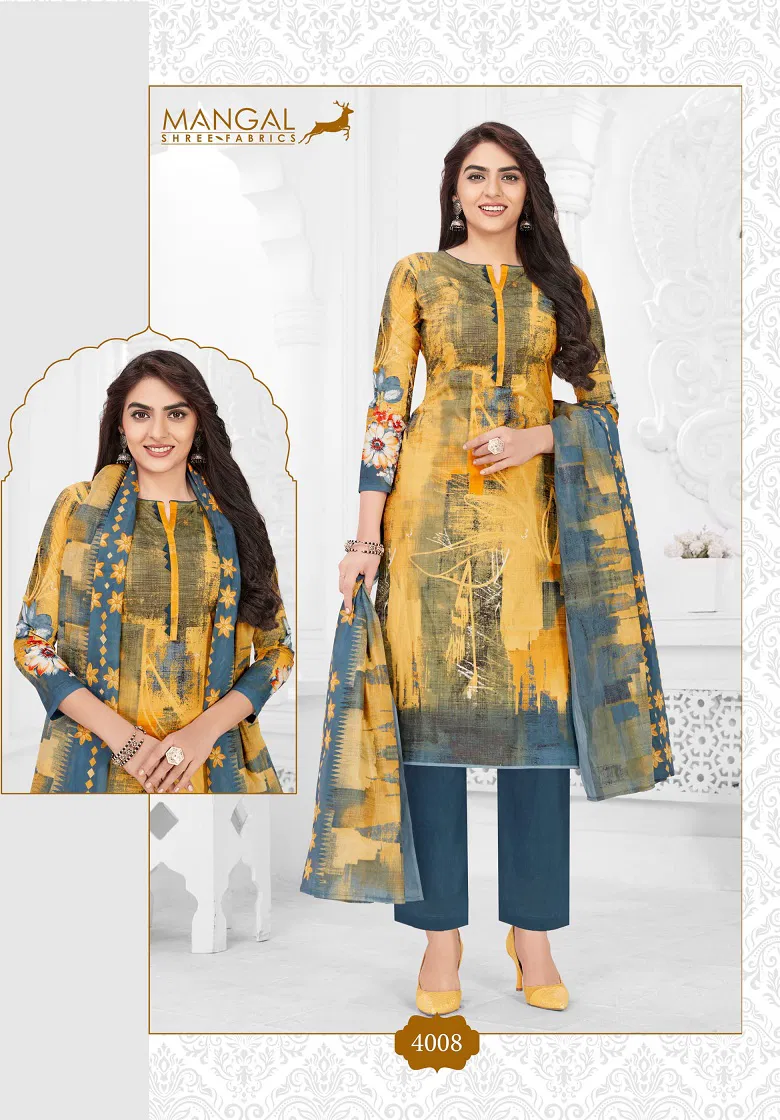 Mangal Shree Pashmina 4 Cotton Printed Casual Daily Wear Dress Material Collection